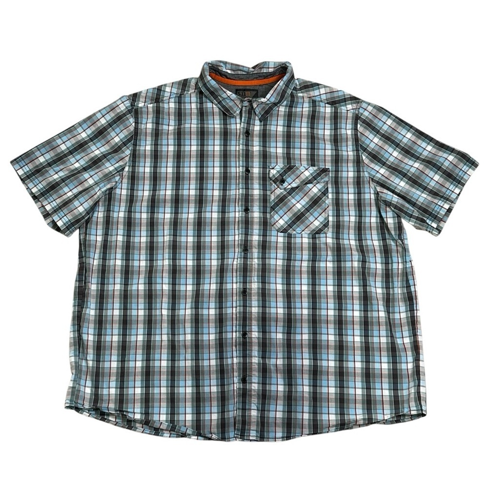 5.11 Tactical Men’s XL Blue Plaid Single Flex Covert Snap Button Shirt